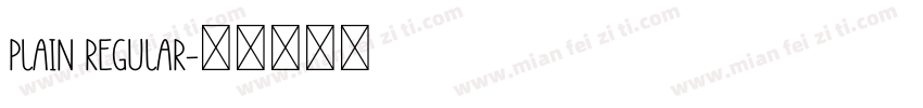 PLAIN Regular字体转换